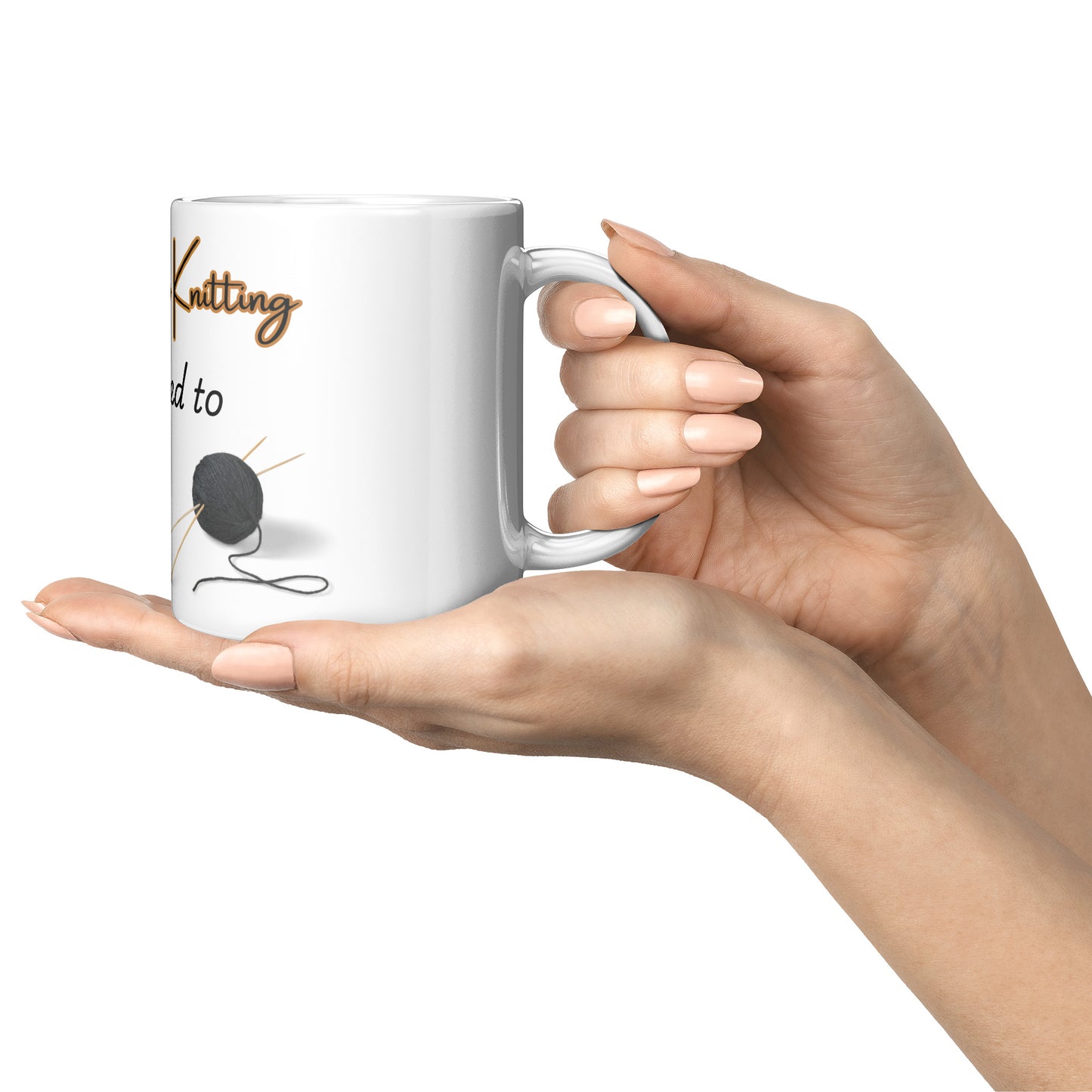 Born to do Knitting Mug, Knitter Gift for Her, Knitting Lover Coffee Cup, Cute Knit Tea Mug, Knit Enthusiast Present, Knit Pattern Crafters