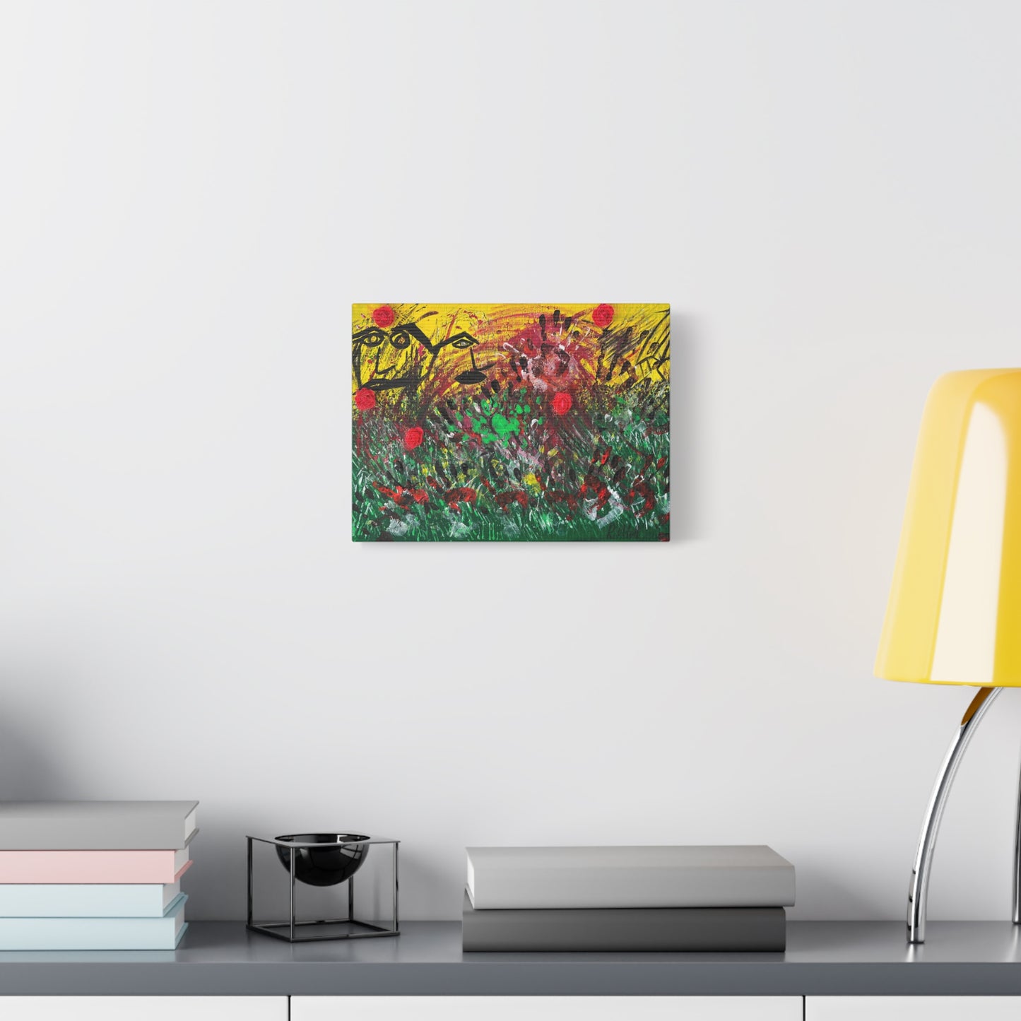 Canvas Wall Art, Admiring the Weeds, Home Decor, Nature Lover Gift, Botanical Art Print, Minimalist Plant Painting 12 x 9
