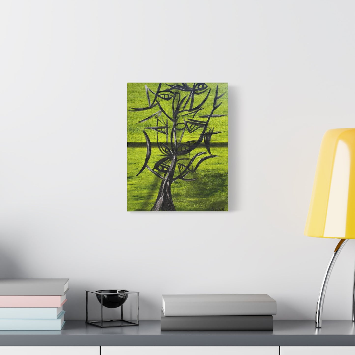 The Whispering Elm ,Canvas Print - Abstract Tree Art for Contemporary Wall Decor