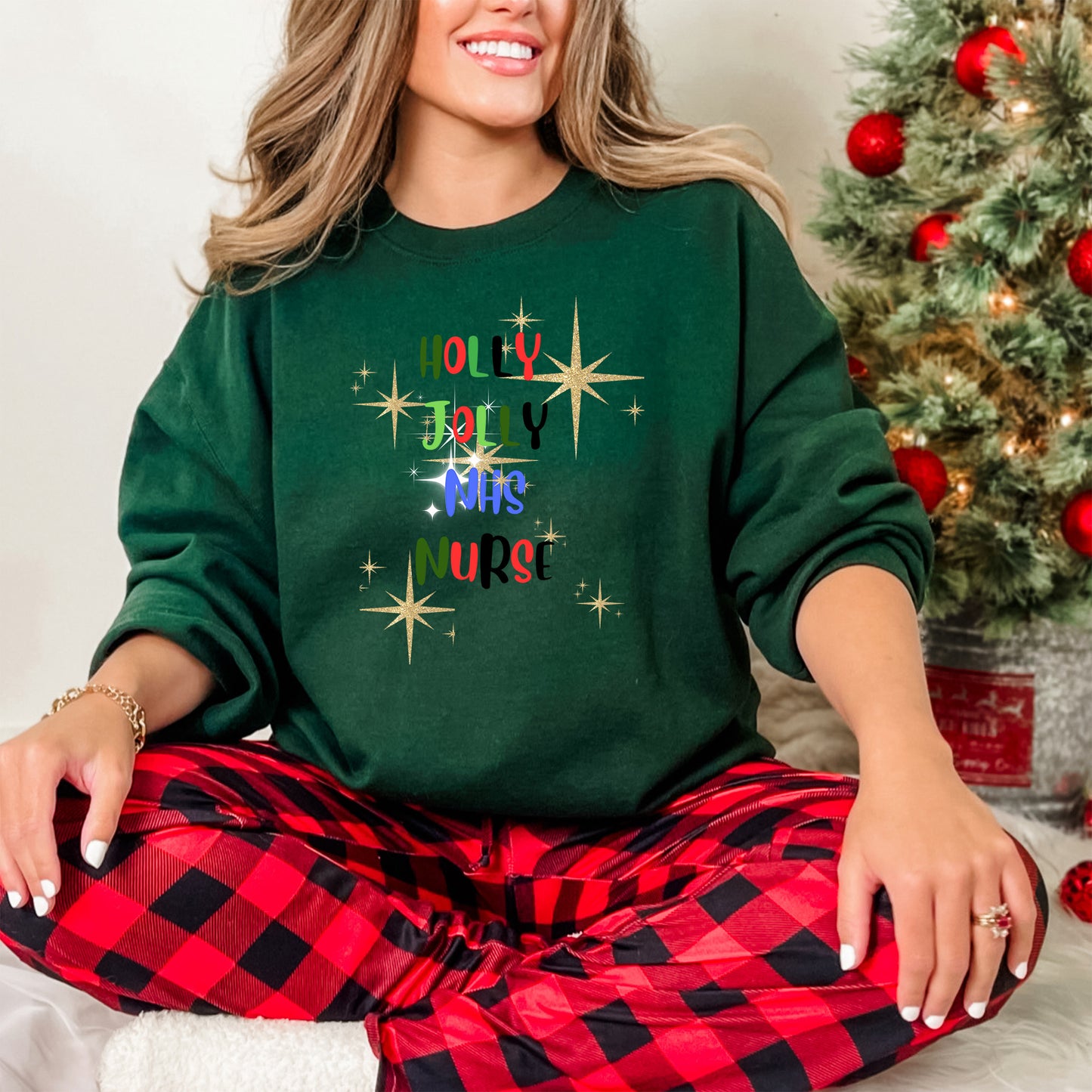 Holly Jolly NHS Nurse Sweatshirt Unisex