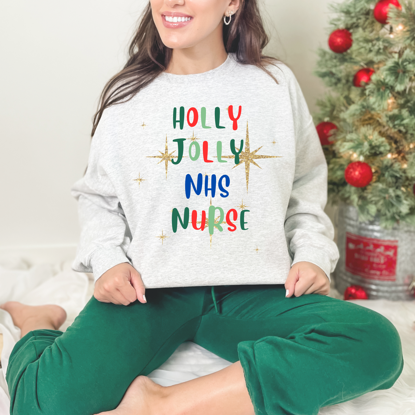 Holly Jolly NHS Nurse Sweatshirt Unisex