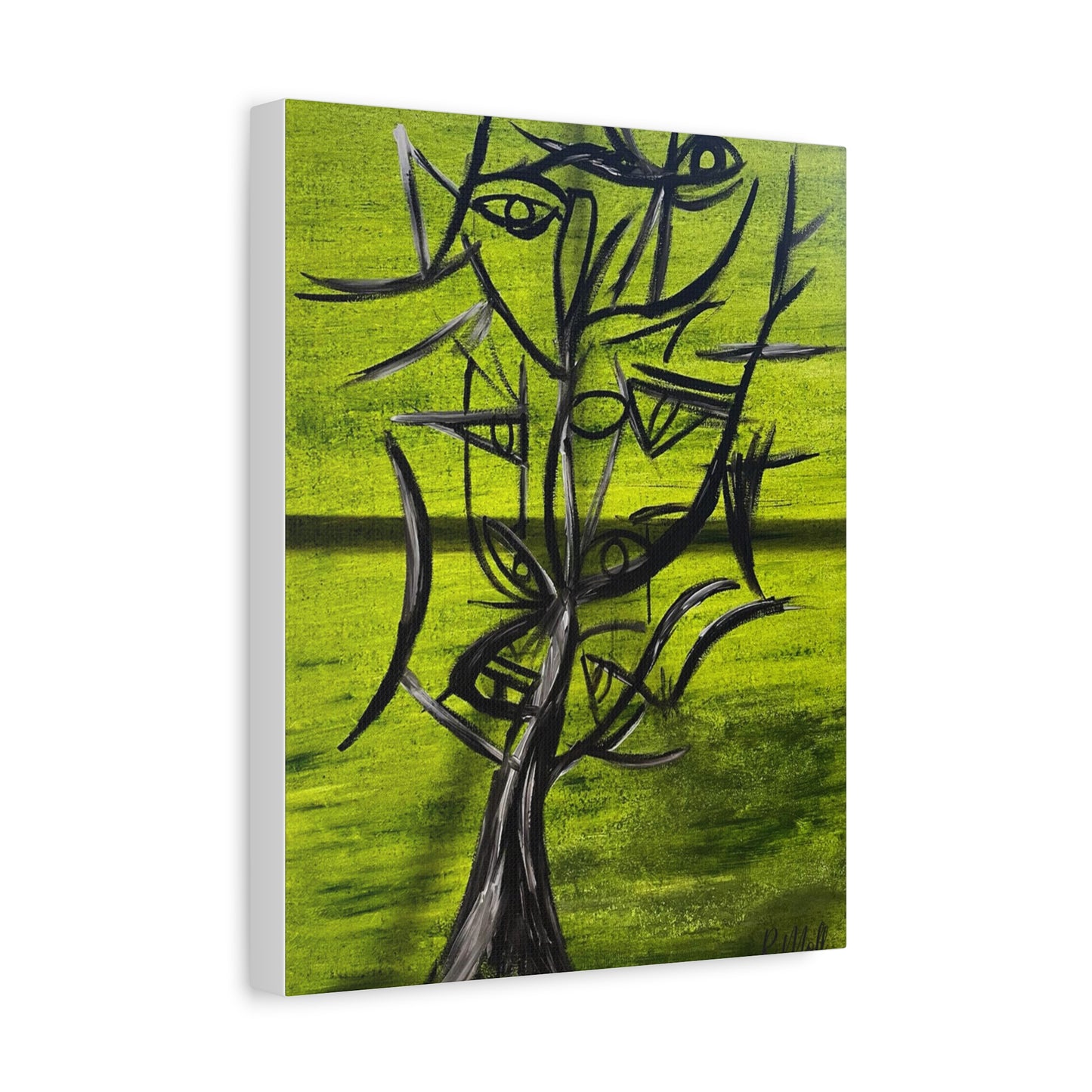 The Whispering Elm ,Canvas Print - Abstract Tree Art for Contemporary Wall Decor