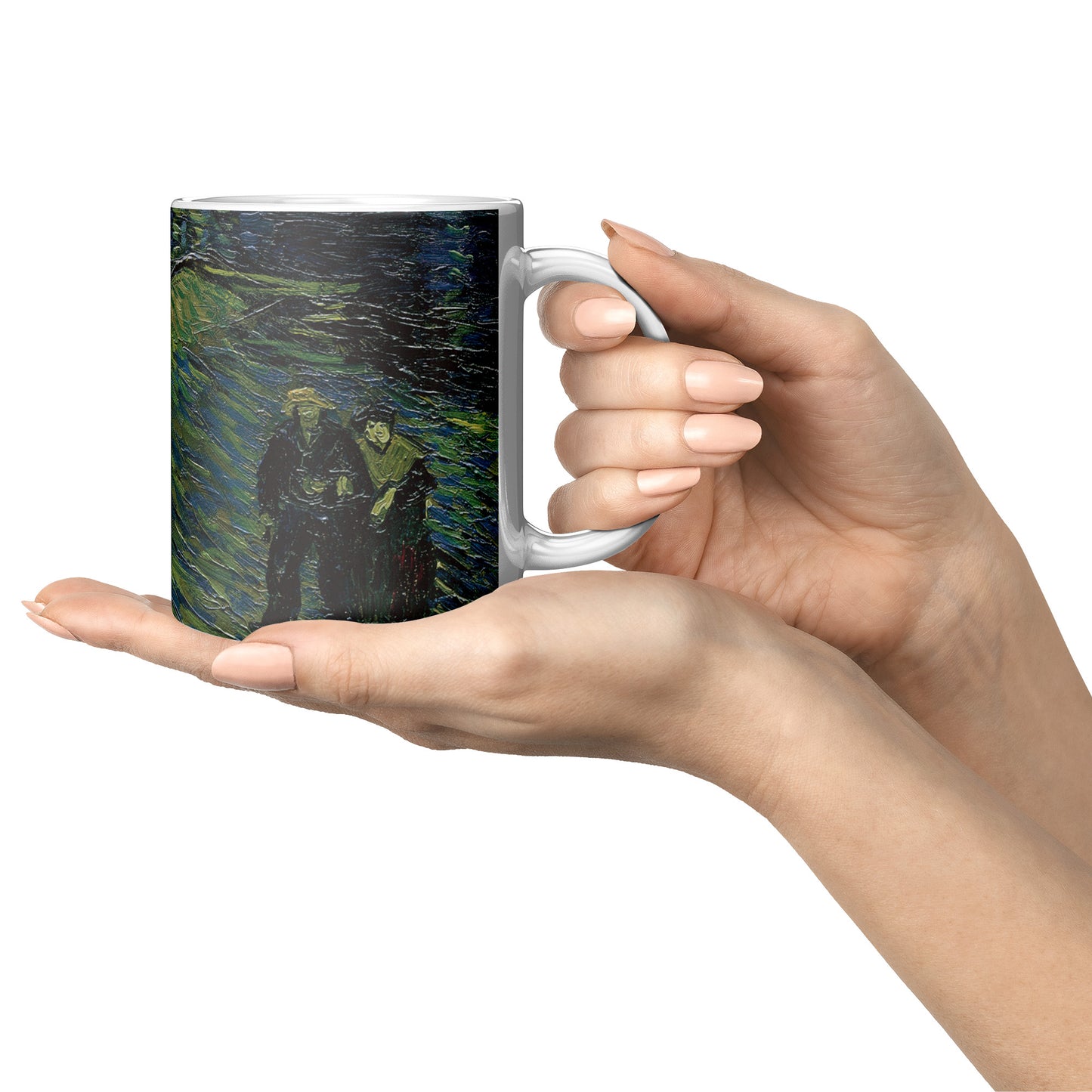 Starry Night Van Gogh Mug, Two-Tone Coffee Cup, Art Lover Gift, Unique Kitchen Decor, 11oz Ceramic Tea Mug, Astronomy