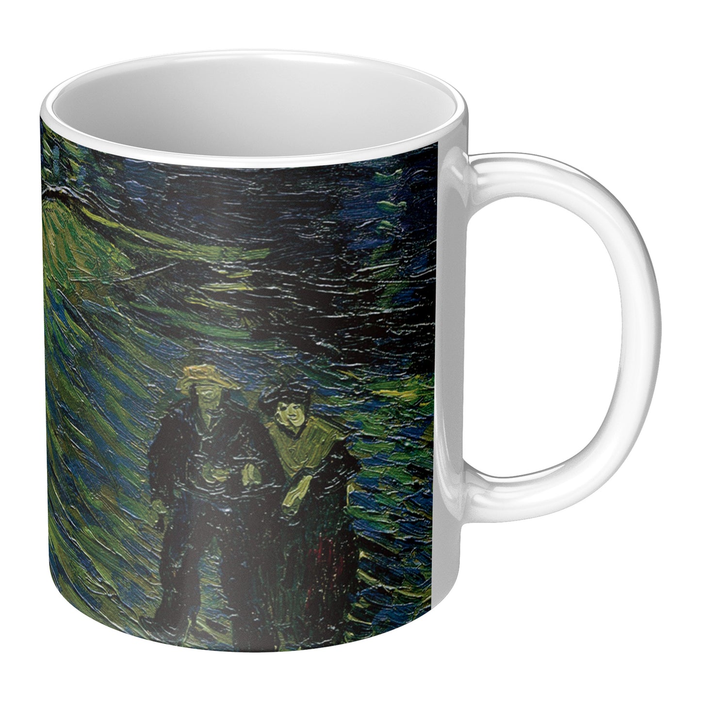 Starry Night Van Gogh Mug, Two-Tone Coffee Cup, Art Lover Gift, Unique Kitchen Decor, 11oz Ceramic Tea Mug, Astronomy
