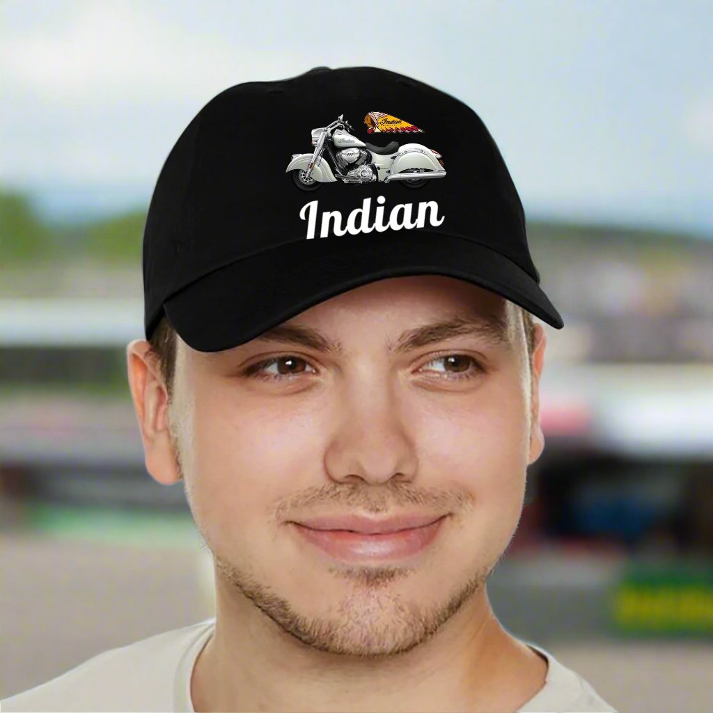 Classic Indian Motorcycle Baseball Cap. gift for dad,
