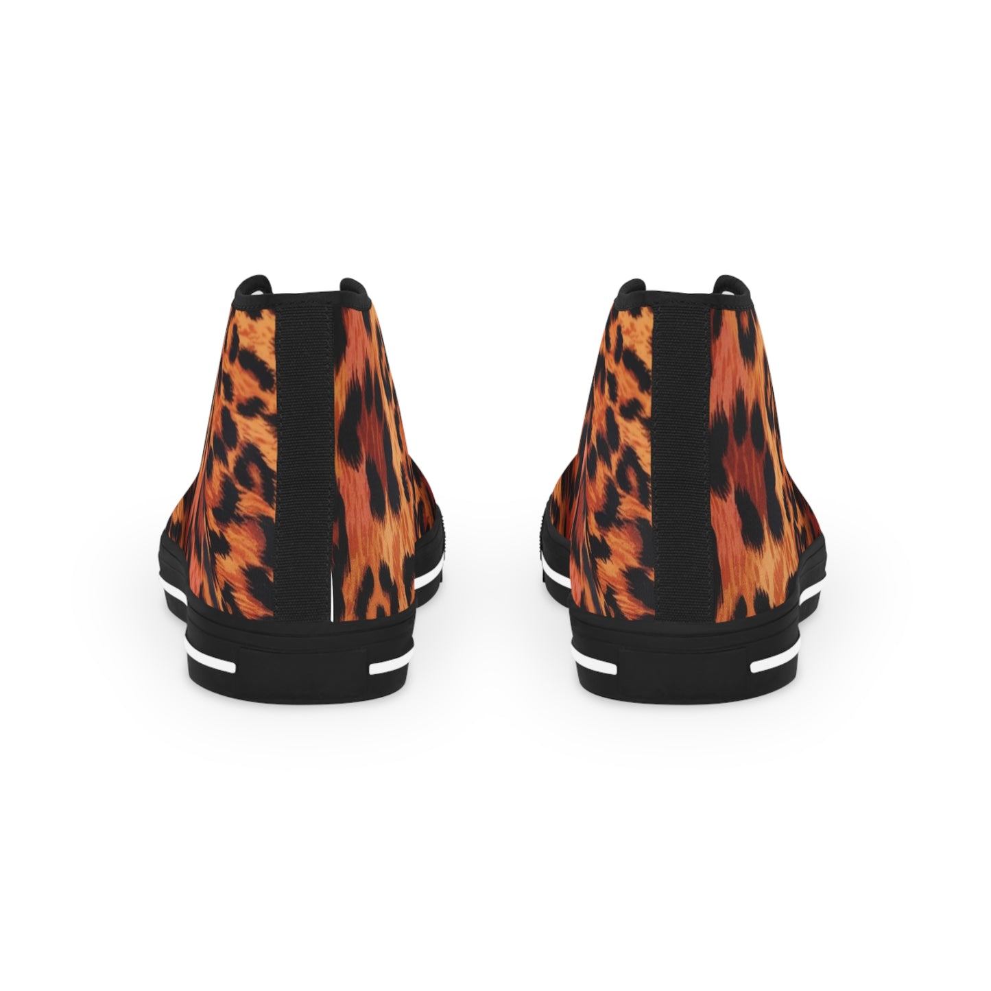 Funky Leopard Men's High Top Sneakers, Trendy Animal Print Trainers, Stylish Casual Shoes, Unique Fashion Sneakers, Cool Leopard Pattern