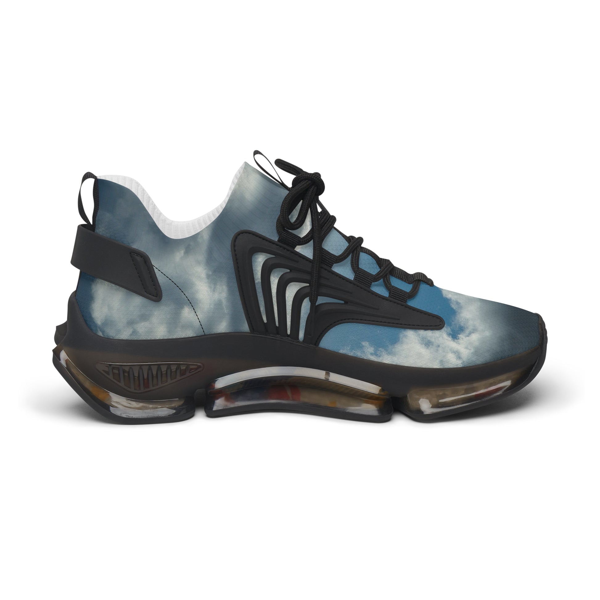 Cloud Design- Women's Mesh Sneakers, fab with denim jeans