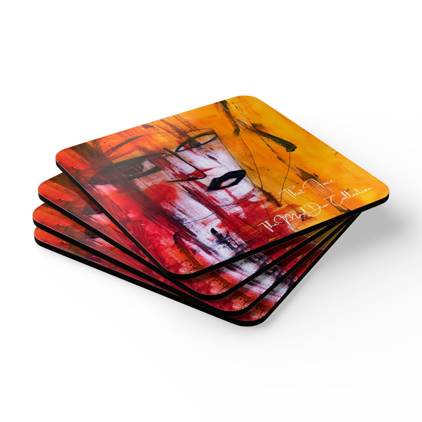 That Face from The Mad Diva Collection -Corkwood Coaster Set