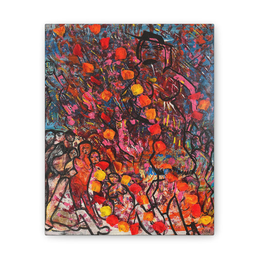The Avalanche, Colorful Abstract Canvas Art Print, Wall Decor, Modern Art, Home Decor, Gift for Art Lovers, Vibrant Artwork