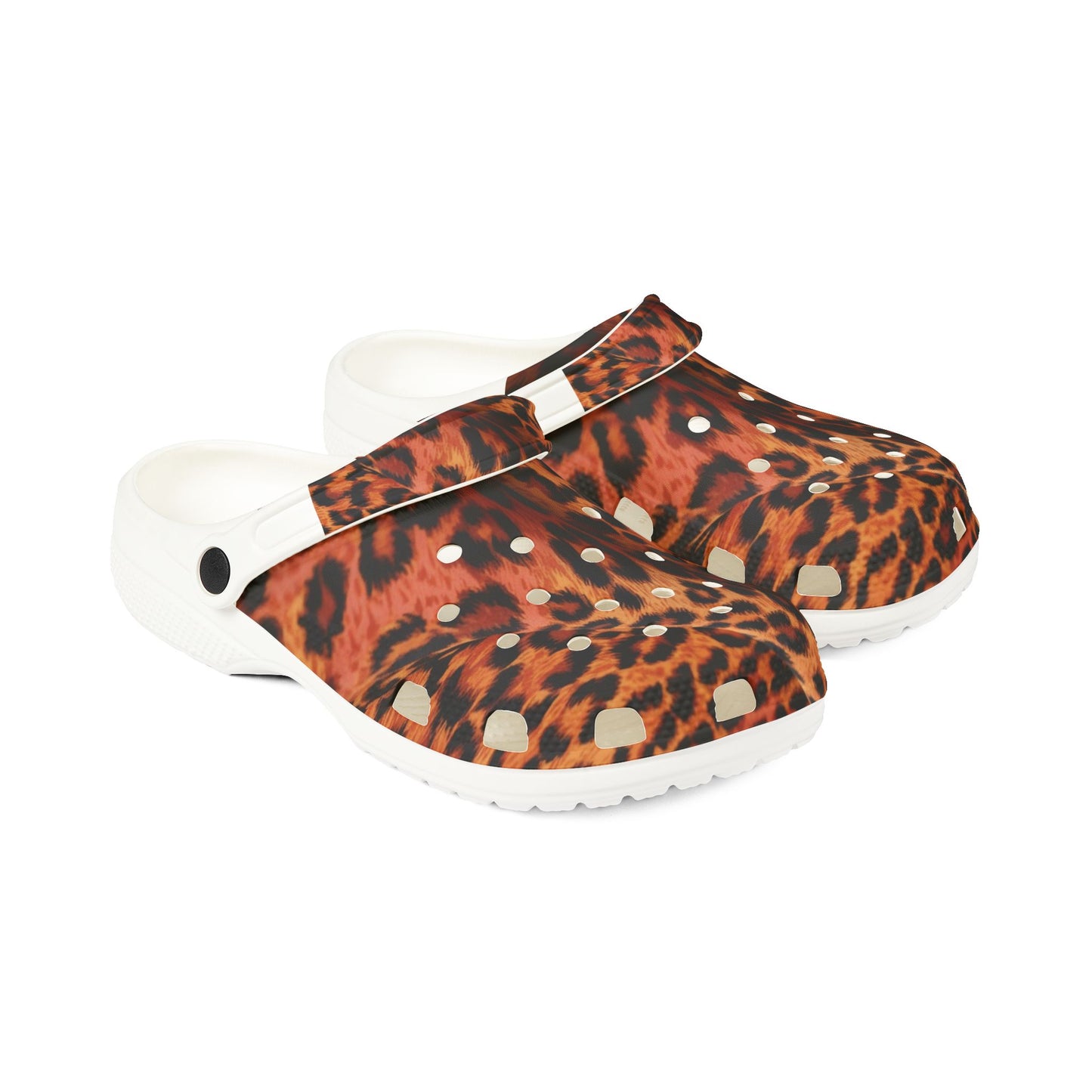 Leopard Skin Crocs, Rubber Clogs, Animal Print Shoes, Casual Footwear, Comfortable Sandals, Slip-on Slides