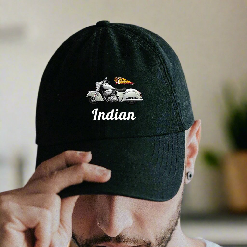 Classic Indian Motorcycle  Baseball Cap. gift for dad,