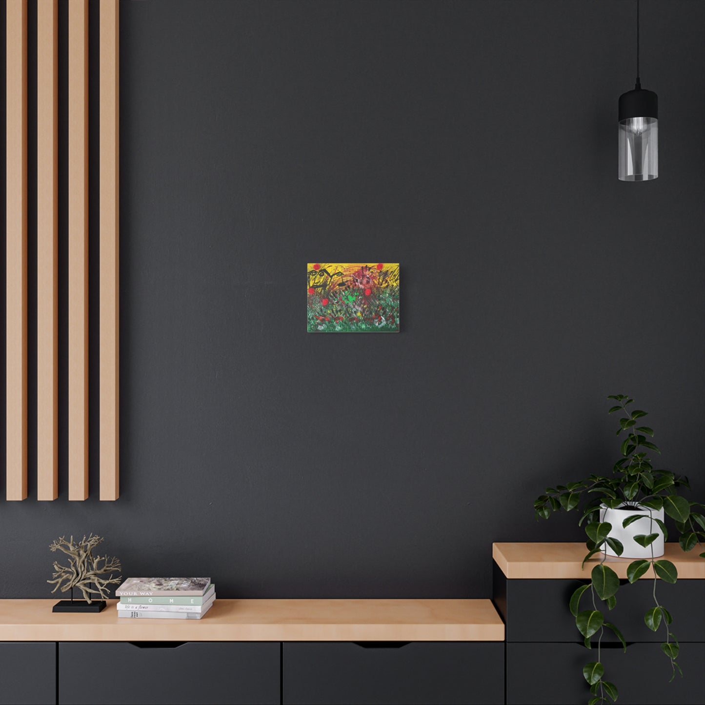 Canvas Wall Art, Admiring the Weeds, Home Decor, Nature Lover Gift, Botanical Art Print, Minimalist Plant Painting 12 x 9