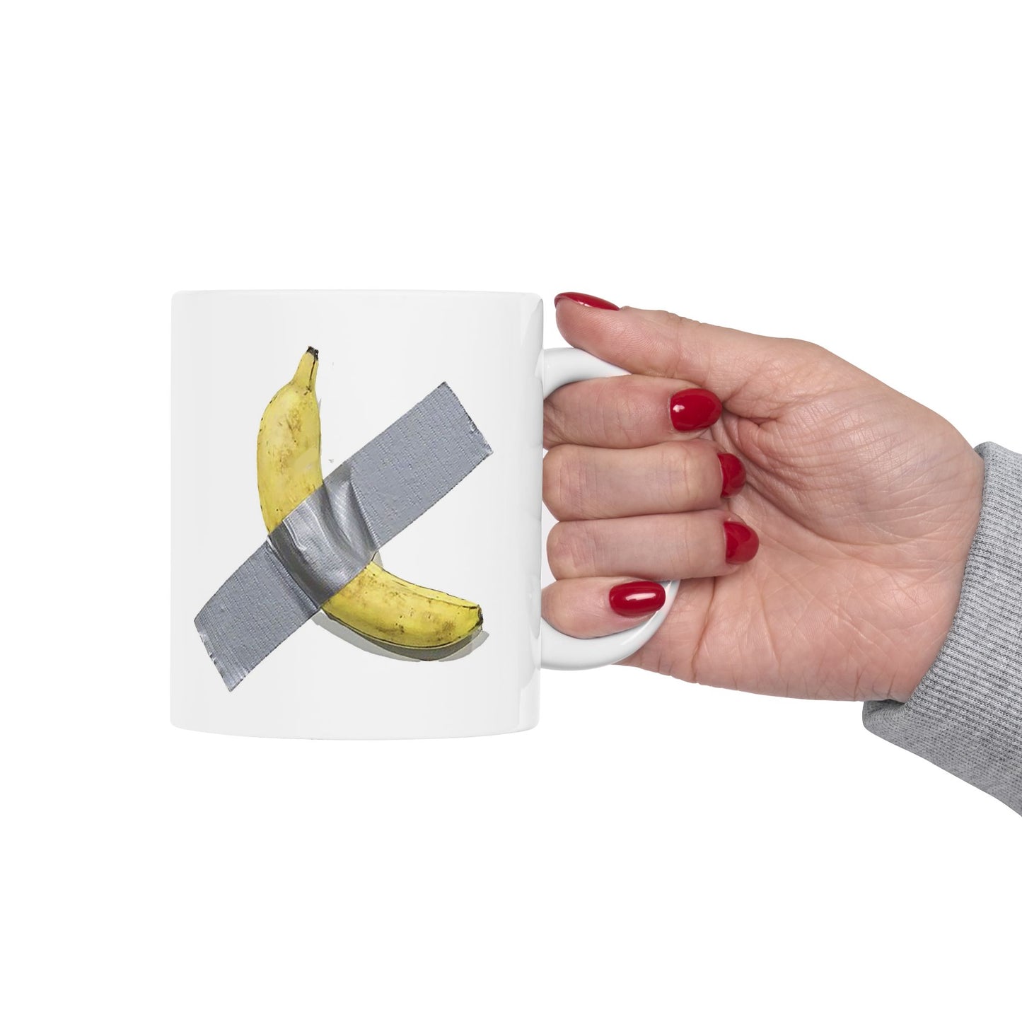 Banana Art 6 Million dollars, Ceramic Mug, Unique Coffee Cup, Art Lover Gift, Kitchen Decor, Novelty Tea Mug, Funny Banana Design