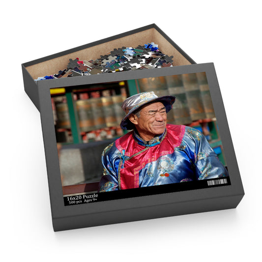 Chinese Priest in Chengde China Puzzle (120, 252, 500-Piece) - Fun Jigsaw Game for All Ages, Great Gift for Puzzle Enthusiasts, Relaxing