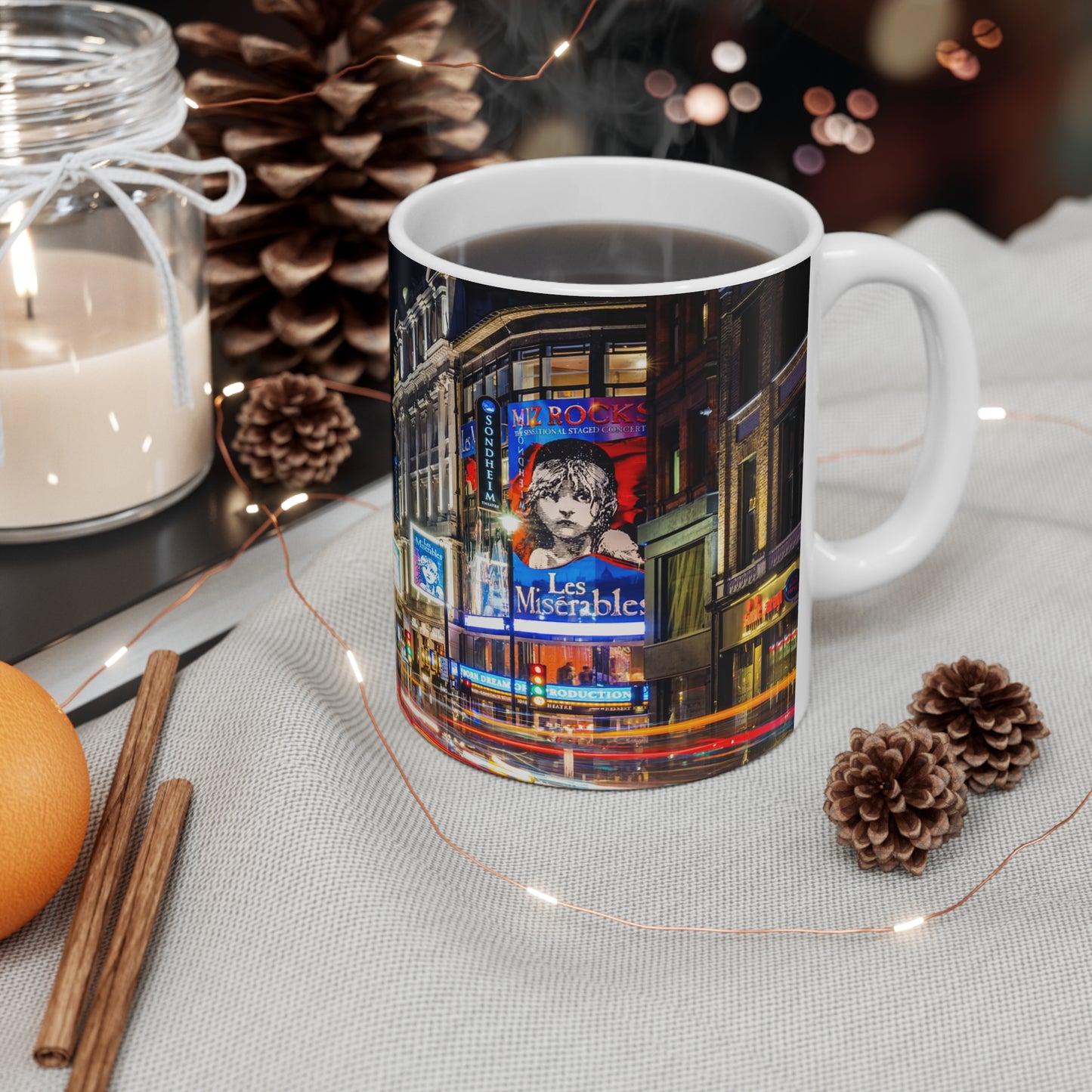 London Shaftesbury Avenue Mug, perfect for theatre lovers,a tribute to London’s theatre district,
