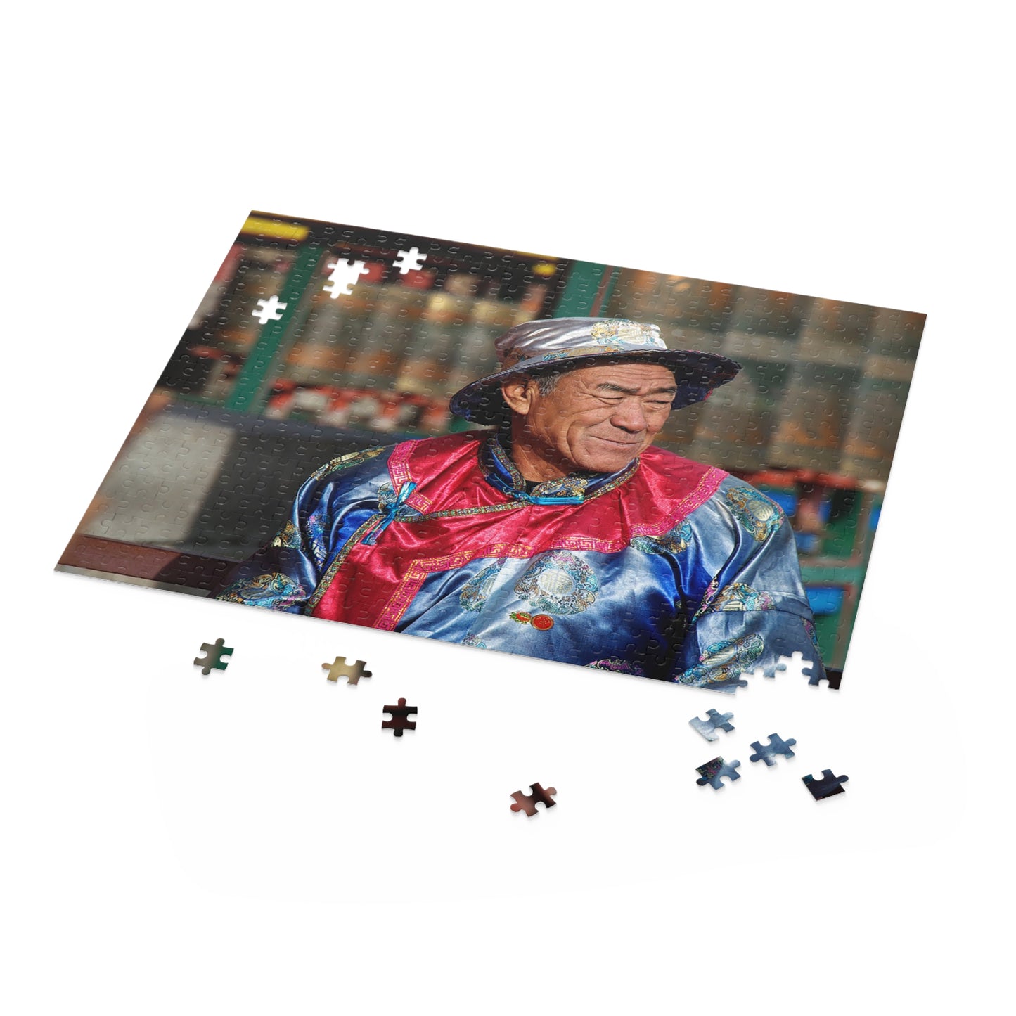 Chinese Priest in Chengde China Puzzle (120, 252, 500-Piece) - Fun Jigsaw Game for All Ages, Great Gift for Puzzle Enthusiasts, Relaxing