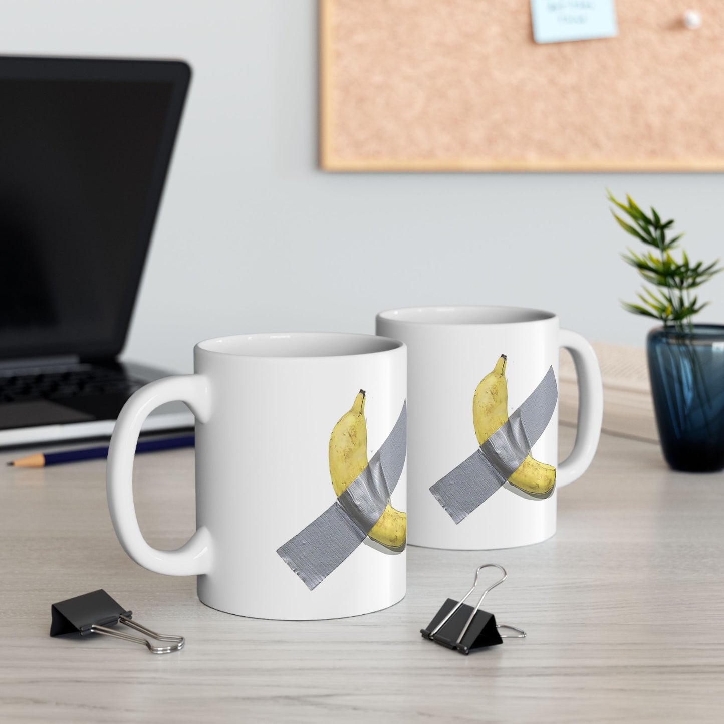 Banana Art 6 Million dollars, Ceramic Mug, Unique Coffee Cup, Art Lover Gift, Kitchen Decor, Novelty Tea Mug, Funny Banana Design