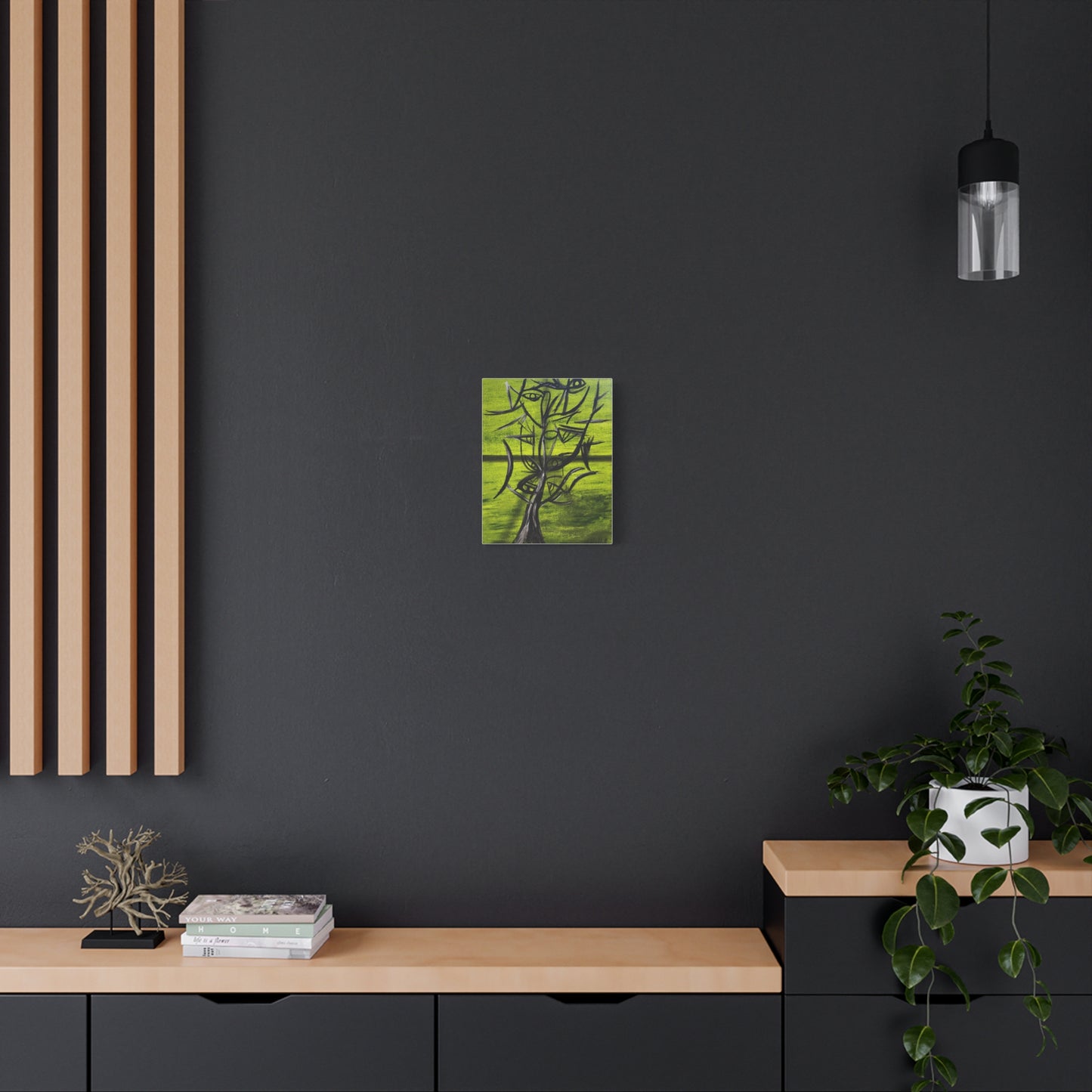 The Whispering Elm  ,Canvas Print - Abstract Tree Art for Contemporary Wall Decor