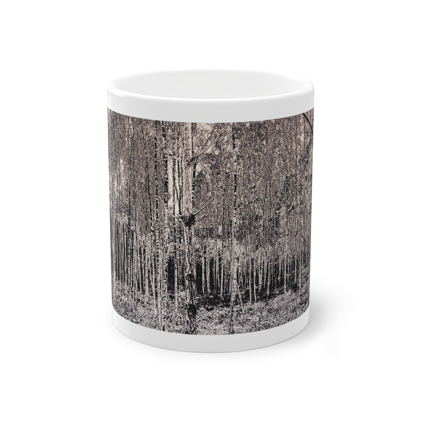 The Forest Black & White Mug Original artwork by Philip Durell