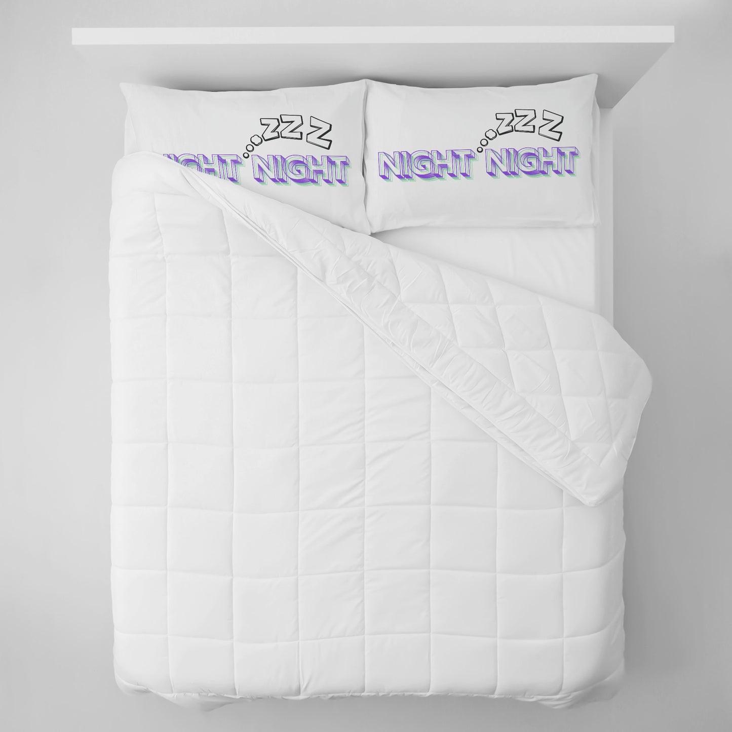 Night Night Microfiber Pillowcase, Sweet Dreams Bedding, Cozy Sleep Pillow Cover, Bedroom Decor Accent, Gift for Her,