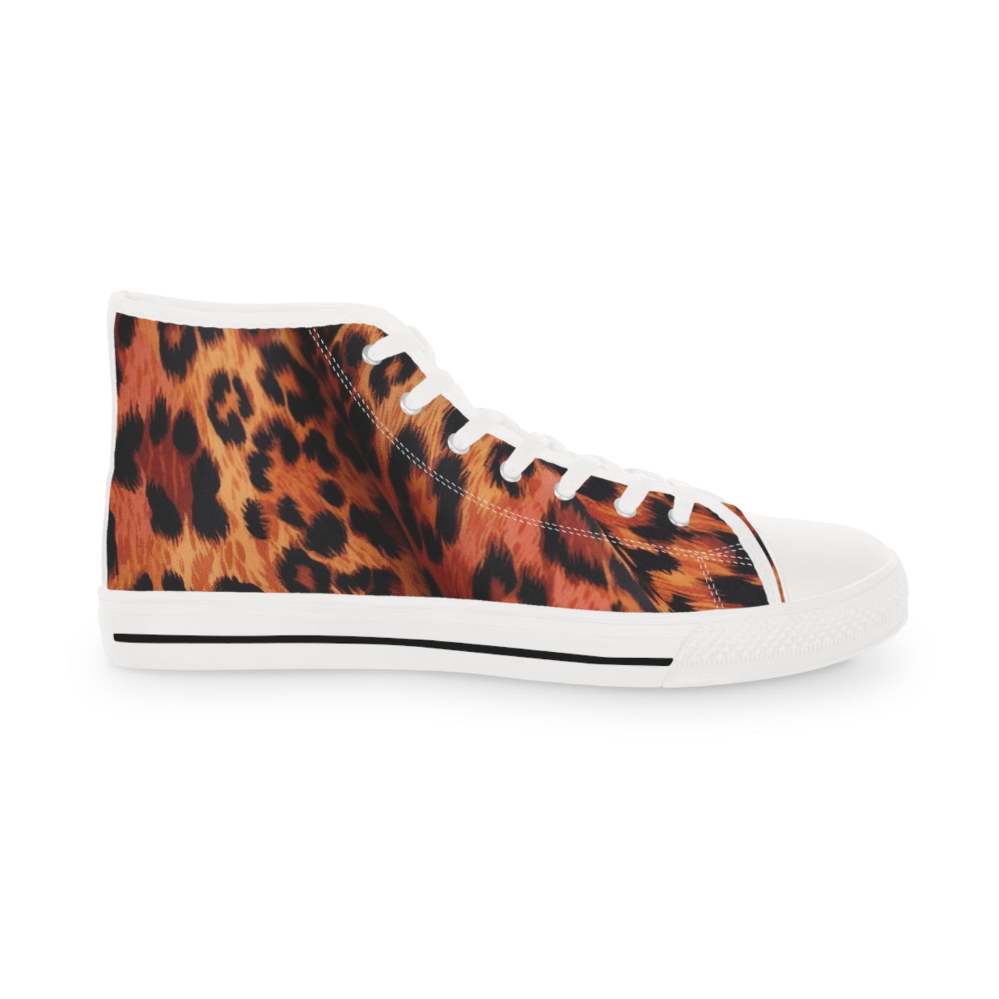 Funky Leopard Men's High Top Sneakers, Trendy Animal Print Trainers, Stylish Casual Shoes, Unique Fashion Sneakers, Cool Leopard Pattern