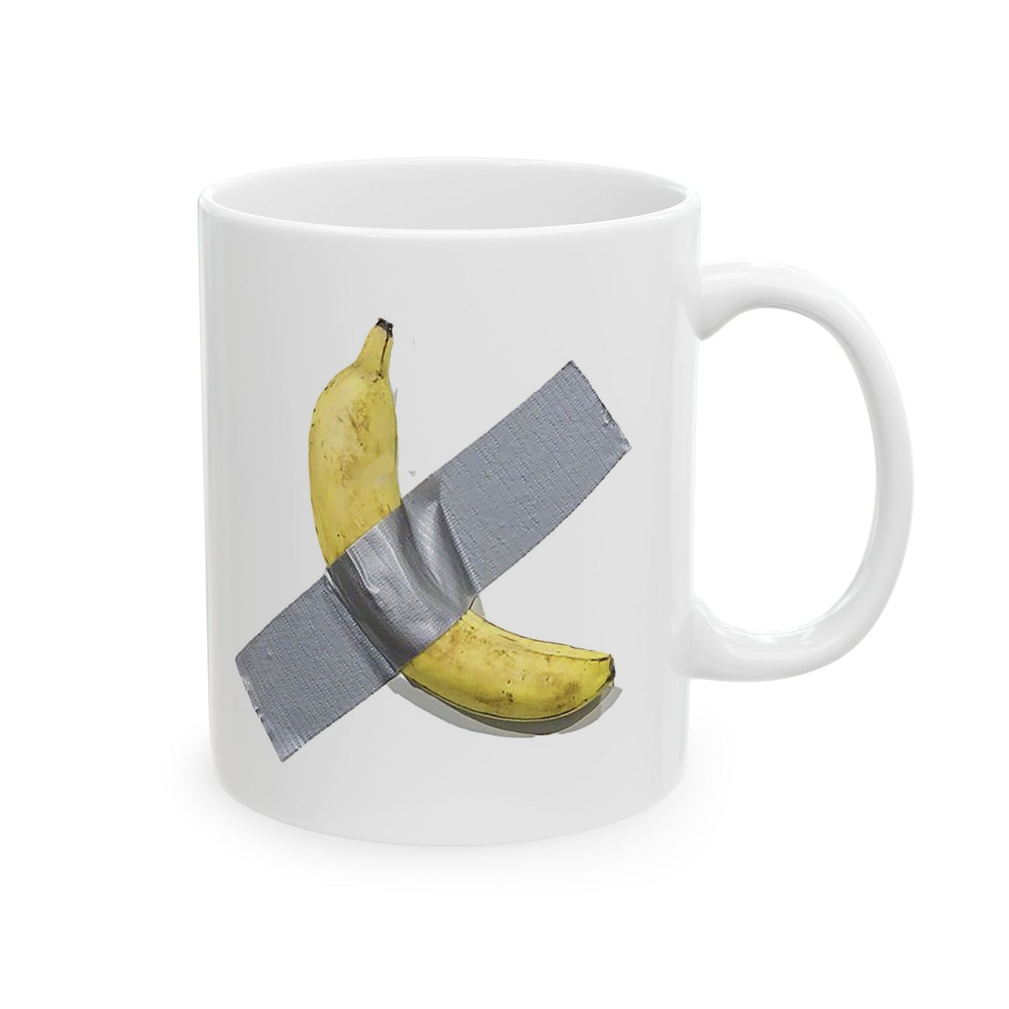 Banana Art 6 Million dollars, Ceramic Mug, Unique Coffee Cup, Art Lover Gift, Kitchen Decor, Novelty Tea Mug, Funny Banana Design