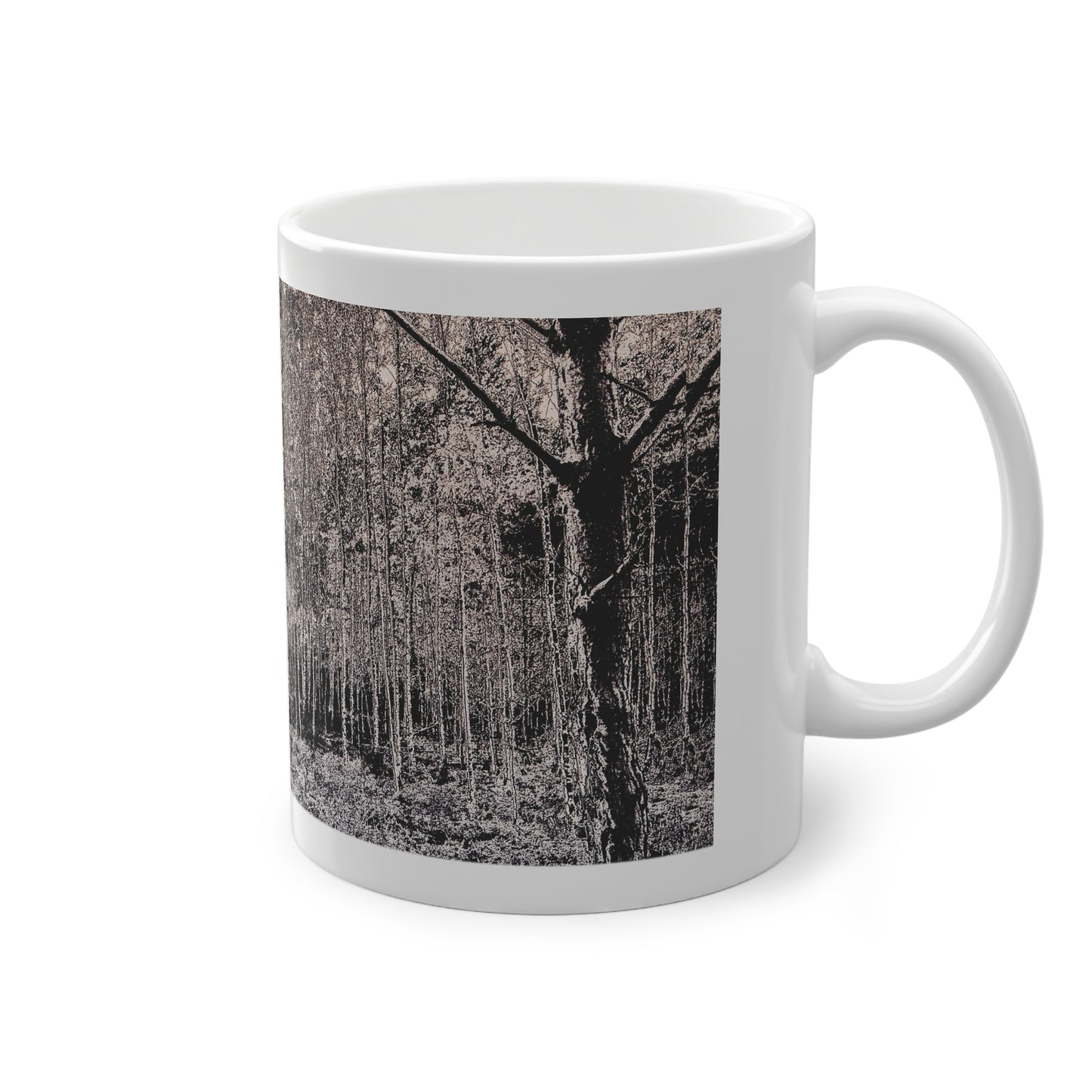 The Forest Black & White Mug Original artwork by Philip Durell