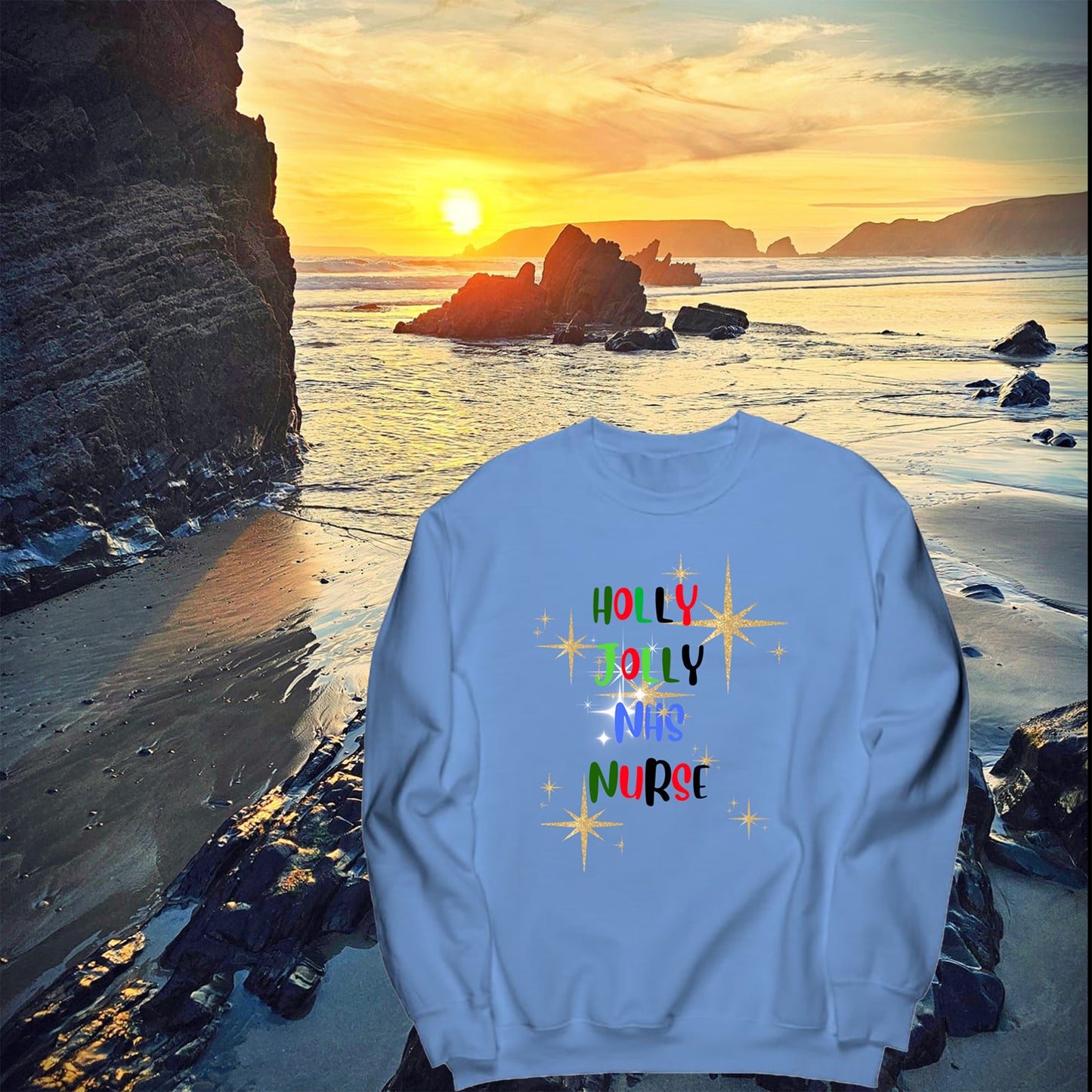 Holly Jolly NHS Nurse Sweatshirt Unisex