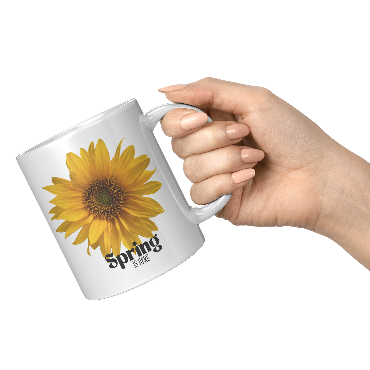 Spring_is_here_Sunflower_Mug_11oz_White_RH_Model_Mockup.png