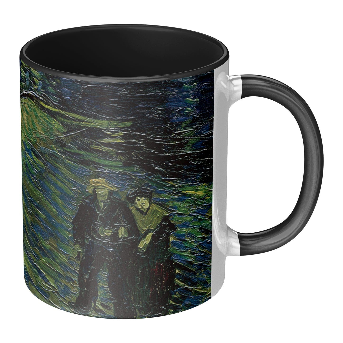 Starry Night Van Gogh Mug, Two-Tone Coffee Cup, Art Lover Gift, Unique Kitchen Decor, 11oz Ceramic Tea Mug, Astronomy Theme Drinkware