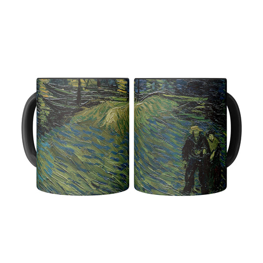 Starry Night Van Gogh Mug, Two-Tone Coffee Cup, Art Lover Gift, Unique Kitchen Decor, 11oz Ceramic Tea Mug, Astronomy Theme Drinkware