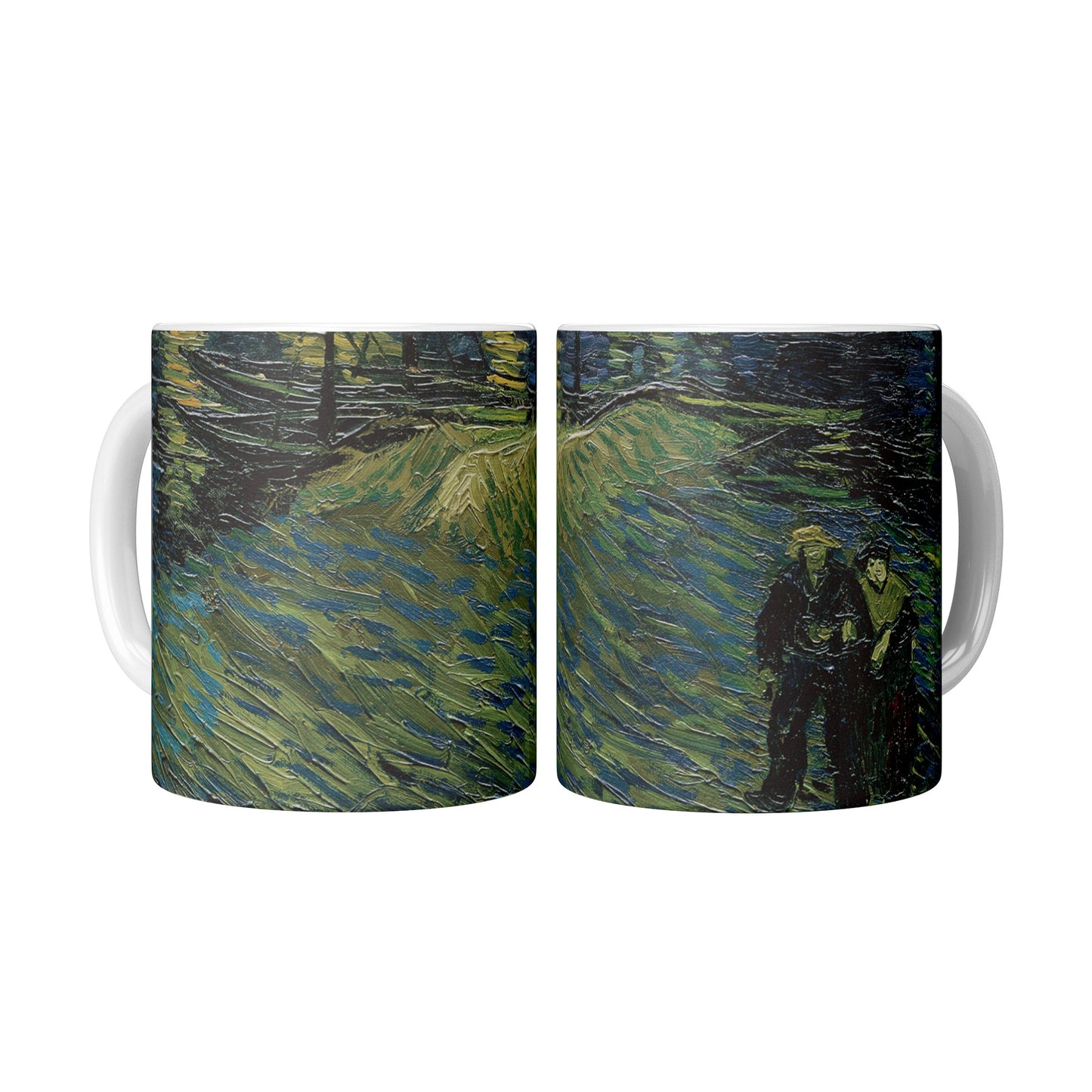 Starry Night Van Gogh Mug, Two-Tone Coffee Cup, Art Lover Gift, Unique Kitchen Decor, 11oz Ceramic Tea Mug, Astronomy