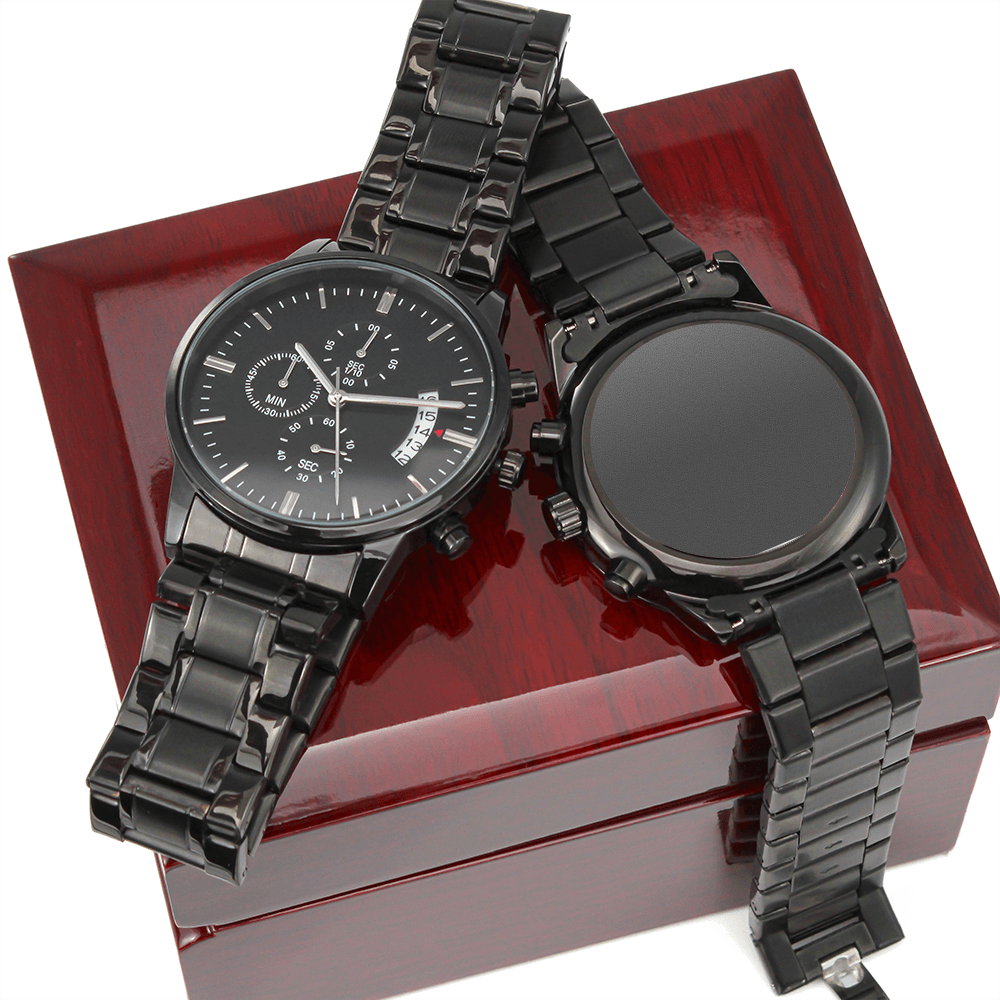 Love you Dad engraving on Beautiful Mans watch, ideal for Fathers Day, Birthday or just because you love him !