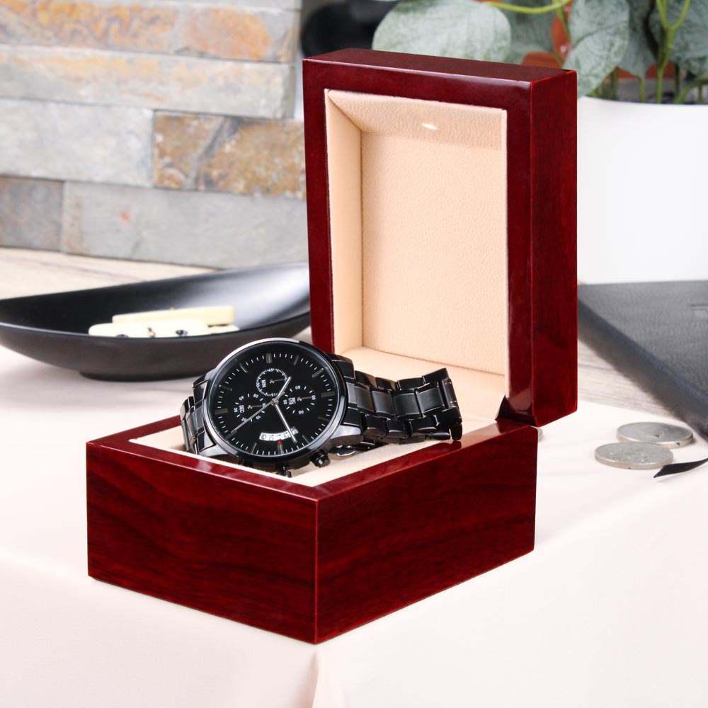 Love you Dad engraving on Beautiful Mans watch, ideal for Fathers Day, Birthday or just because you love him !