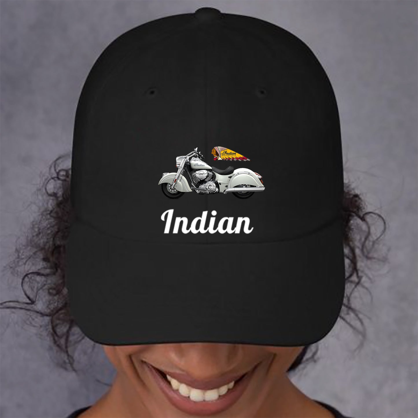 Classic Indian Motorcycle  Baseball Cap. gift for dad,