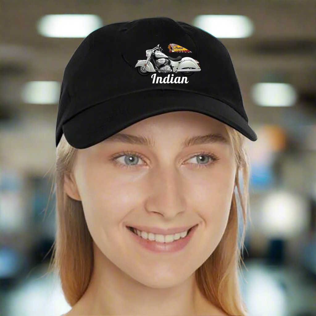 Classic Indian Motorcycle  Baseball Cap. gift for dad,