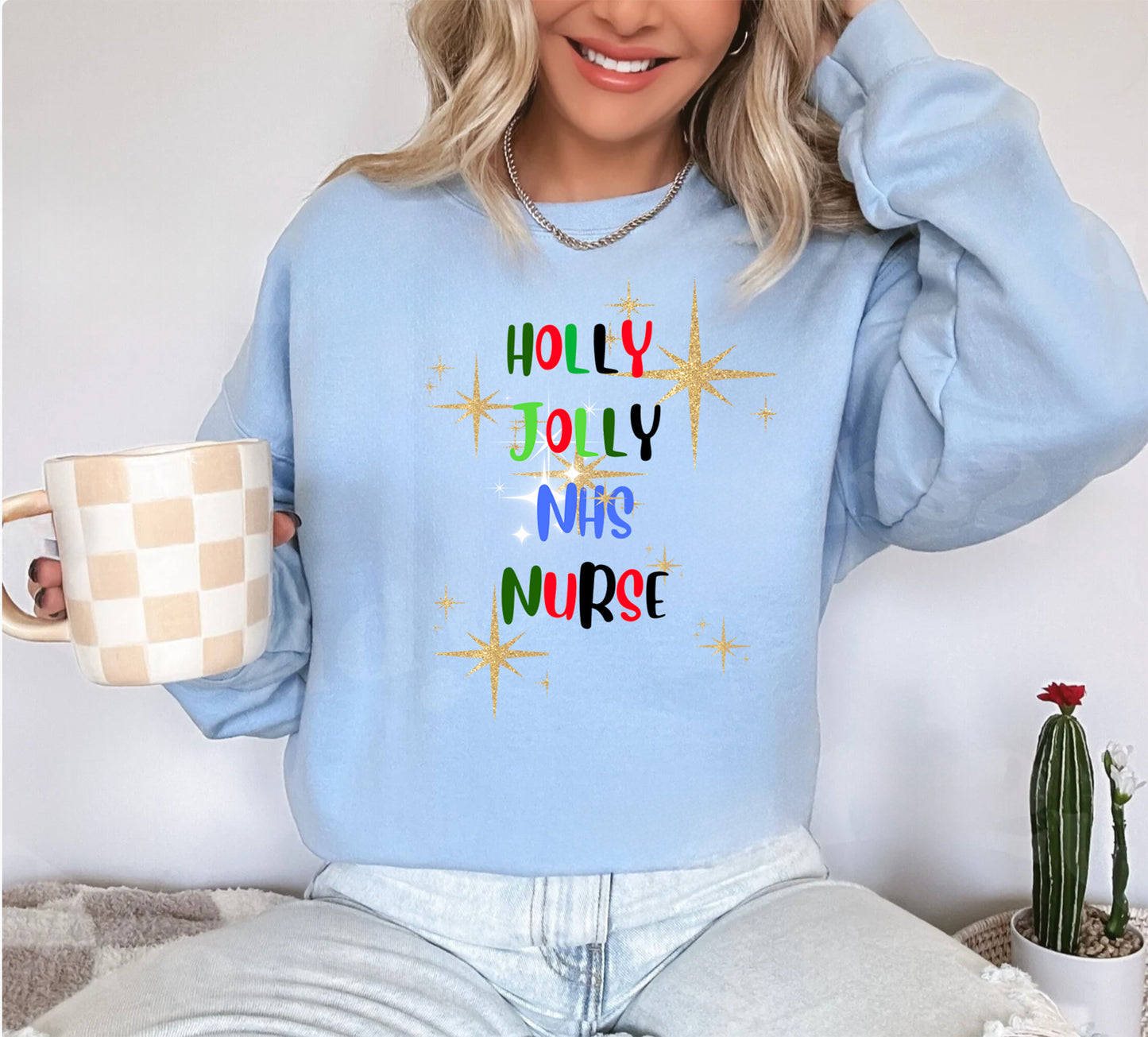 Holly Jolly NHS Nurse Sweatshirt Unisex