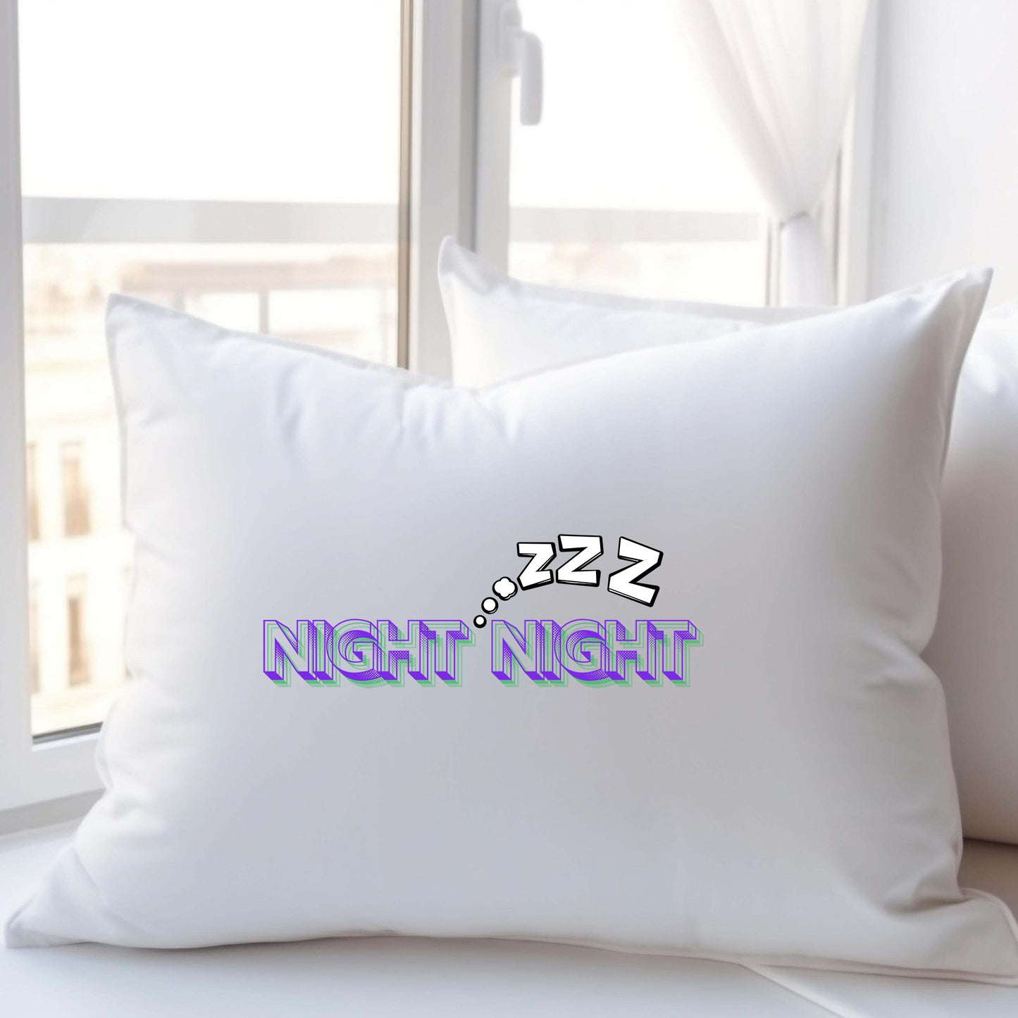 Night Night Microfiber Pillowcase, Sweet Dreams Bedding, Cozy Sleep Pillow Cover, Bedroom Decor Accent, Gift for Her,