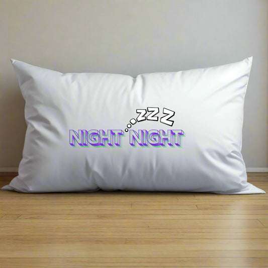 Night Night Microfiber Pillowcase, Sweet Dreams Bedding, Cozy Sleep Pillow Cover, Bedroom Decor Accent, Gift for Her,