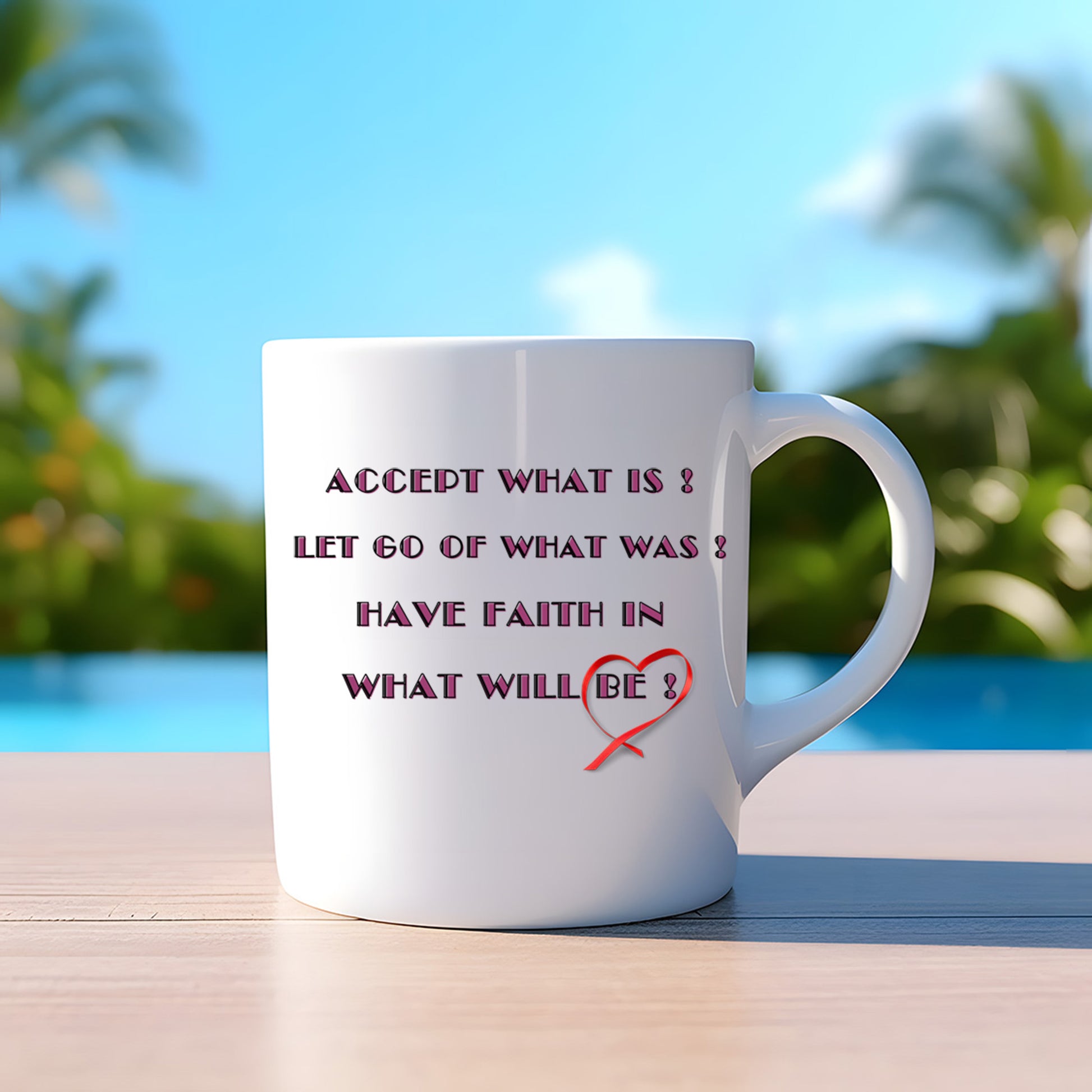Accept what is, let go of what was, and have faith in what will be ! Mug