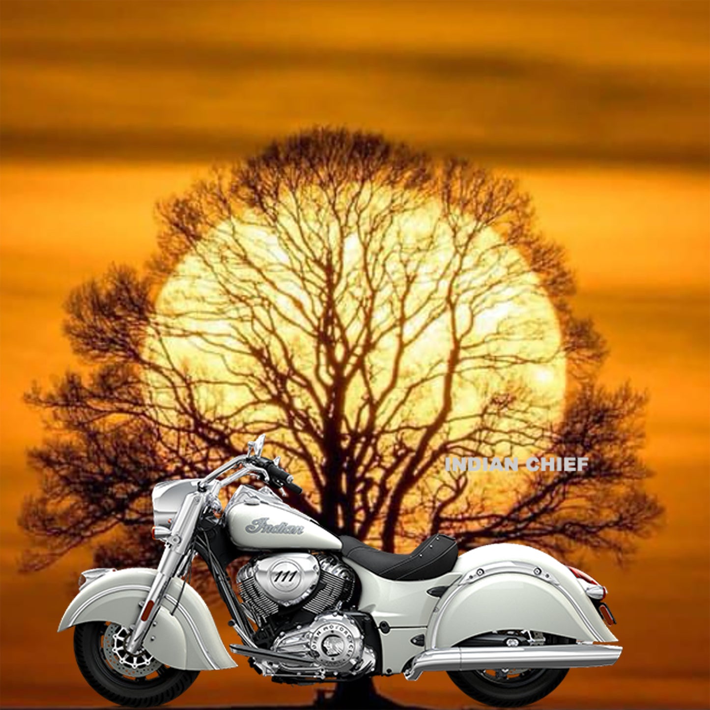 Indian Chief Classic Motorcycle T Shirt White Unisex Softstyle T-Shirt